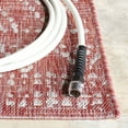thumbnail image 3 of SAFAVIEH Courtyard Morven Geometric Indoor/Outdoor Area Rug, Red/Beige, 6'7" x 9'6", 3 of 6
