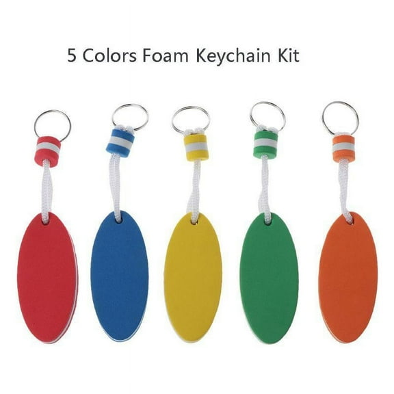 MANNYA Oval Shape Foam Floater for Key Ring 5-Color Car for Key Ring Sports Keyrings fo