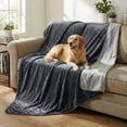 thumbnail image 2 of Lavish Home 80x80 Waterproof Blanket for Kids, Pets, and Outdoors (Gray), 2 of 10
