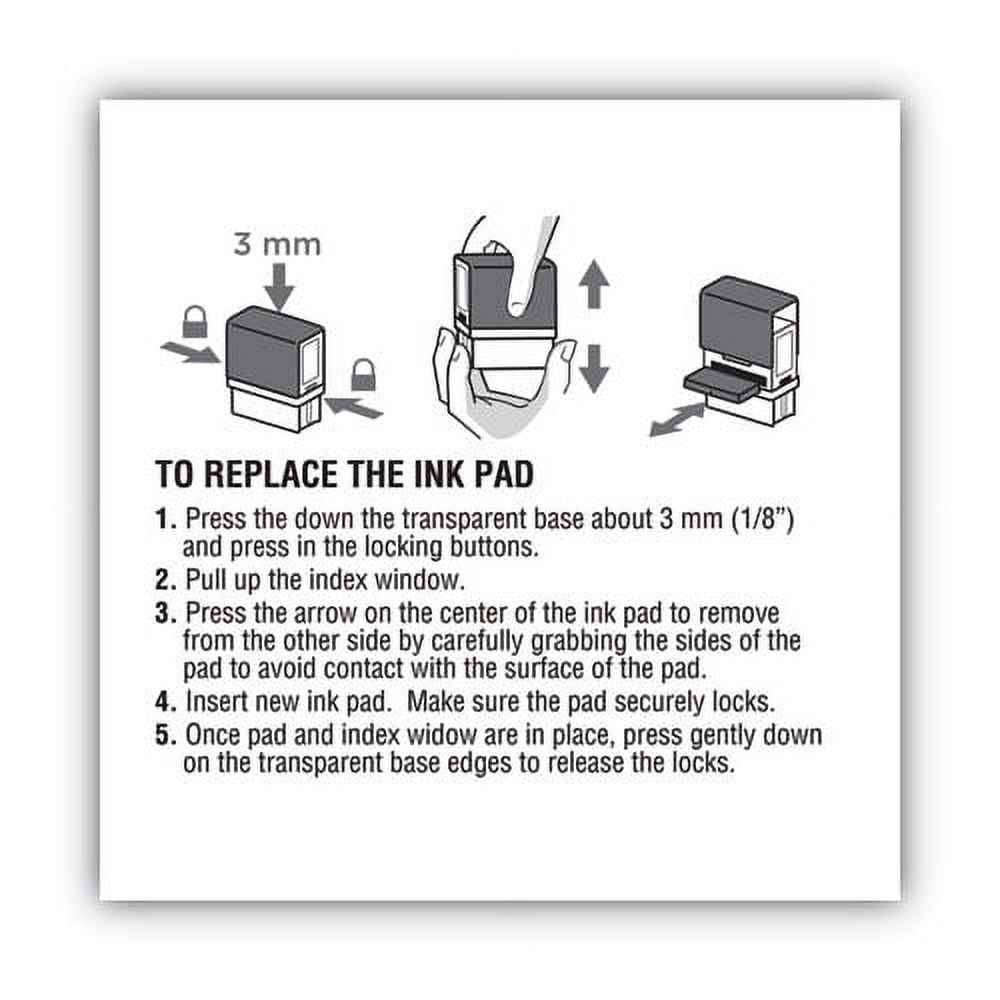 Replacement Ink Pad For 2000plus 1si60p, Red | Bundle of 2 Each