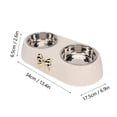 thumbnail image 3 of BIMZUC Double Stainless Steel Pet Food & Water Bowls with Non‑Slip Mat & Bowknot Holder – Durable, Dishwasher Safe, Ideal for Small to Medium Dogs & Cats, 3 of 4