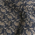 thumbnail image 3 of BNM Paisley Flannel Cotton Duvet Set, Full/Queen, Navy Blue, 3 of 7