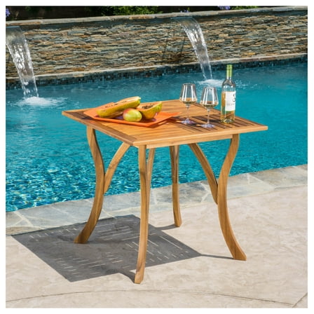 Outdoor Wood Square Dining Table - 31.5" - Teak Finish Patio Table