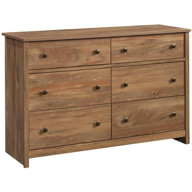 Pemberly Row 6 Drawer 50.5" Wooden Dresser in Sindoori Maple