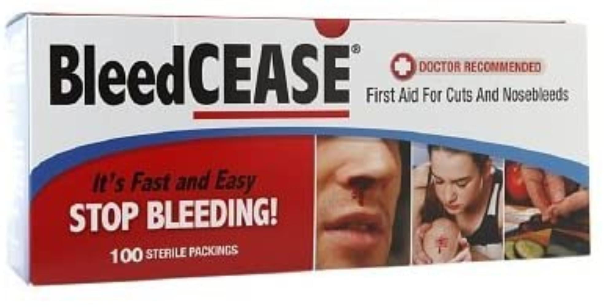 BleedCEASE First Aid for Cuts and Nosebleeds Sterile Packings100 ea