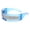 Blue (Silver), variant on Futuristic Cyclops Shield Robot Sunglasses Black, Blue Mirror Mono Lens UV400