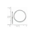 thumbnail image 3 of 14K White Gold Earring Endless Women'S 20 mm Polished Tube Hoop Earrings, 3 of 3