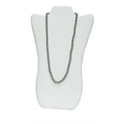 SSWBasics Tall White Faux Leather Necklace Display Easel - 25 Included