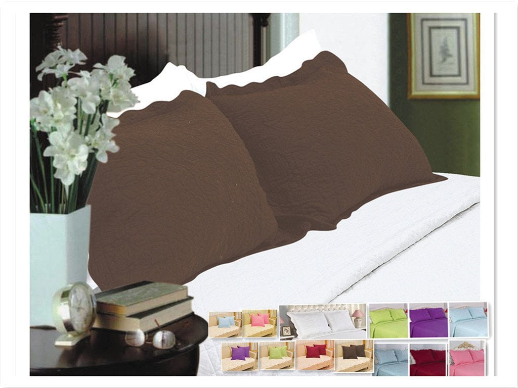 Pillow Shams All For You 2piece embroidered Quilted Pillow shams