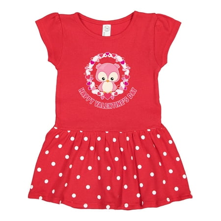 

Inktastic Happy Valentine s Day Owl Gift Toddler Girl Dress