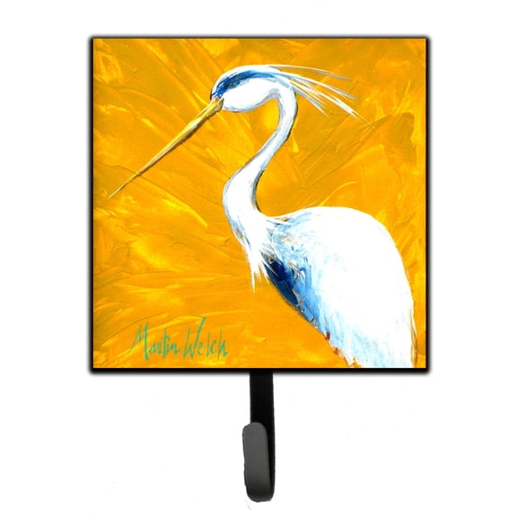 Carolines Treasures MW1016SH4 Bird - Blue Heron Col Mustard Leash or Key Holder 7Hx4.25W multicolor