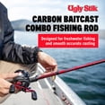 thumbnail image 2 of Ugly Stik Carbon Low Profile Baitcast Reel & Rod Combo, Left-Handed Orientation, 2 of 12