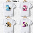 thumbnail image 2 of 2024 Camiseta de algodón con estampado de lazo y número 1-9 de panda de feliz cumpleaños para niños y niñas, divertida camiseta de dibujos animados para bebés, ropa de regalo para niños, 2 of 5