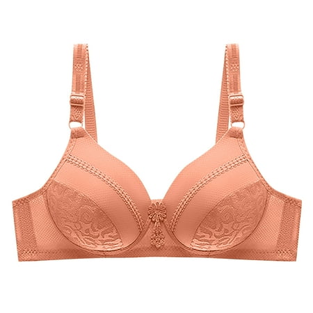 

WXLWZYWL Plus Size Bras For Women Clearance Woman S Solid Color Comfortable Hollow Out Perspective Bra Underwear No Rims