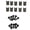 Black, variant on Yajisi Universal 5x16mm Motorcycle Fairing Body Bolt Kit Screw Spire Speed Fastener Clip Nut M5 Aluminum Mounting Replacement Parts Set for Bikes Scooters (10 Sets, Red)