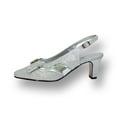 thumbnail image 3 of FLORAL Pearl Women's Wide Width Evening Dress Shoes for Wedding, Prom, & Dinner SILVER 10, 3 of 6