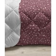 thumbnail image 3 of Abstract Down Alternative Comforter, Grids Lines Round Shapes and Circles Snowflake Motifs Print, Microfiber Quilt for All Season, 5 Sizes, White Dark Pink, by Ambesonne, 3 of 3