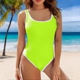 thumbnail image 2 of FhsagQ Ensembles de Maillots de Bain pour Femmes, String de Sommeil, Maillots de Bain à Col en U, Maillot de Bain une Pièce Taille Haute, Ensembles de Maillots de Bain pour Femmes, Robe, Ensembles de Maillots de Bain Sans Entrejambe Vert L, 2 of 5