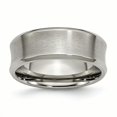 thumbnail image 1 of Bague en Titane à Bord Biseauté, Concave 8mm Brossée et Polie, Taille 11, 1 of 6