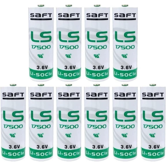 10Pcs LS17500 3.6V 3600mAh Lithium Battery Replacement for SAFT LS17500 CNC Water Meters Frequency Converters