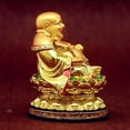 thumbnail image 4 of 2 Pcs Multicolour Maitreya Buddha Resin Golden Buddha Statue Crafts Decoration Buddha Hall for Buddha, 4 of 6