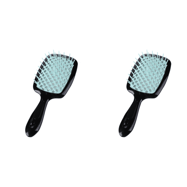 Peine Con Cojín Aire Dientes Anchos Cepillo para El Salón Masaje Del Cuero Cabelludo ( ) Y Azul
