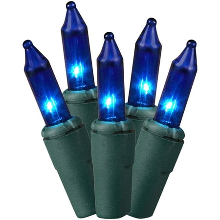 Holiday Time 65.7 Ft. Blue Mini Lights, 300 Ct, Indoor or Outdoor