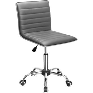 Furmax Leather Swivel Mid-Back Office Chair