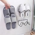 thumbnail image 2 of EXHUMKY 1Pcs Wall-Mounted Shoe Racks for Bathroom Keep Slippers Dry 10.6x3x3.9in Iron, 2 of 8