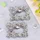 thumbnail image 3 of Uxcell 2pcs Rhinestone Shoe Clips Shoes Rectangular Decoration Accessories for Women, Silver Tone, 3 of 4