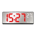 thumbnail image 1 of GUOOL Digital Alarm Clock Battery Powered or USB Adjustable Brightness 12H 24H Desktop Red Light, 1 of 9