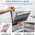 thumbnail image 6 of 13 Pocket Expanding File Folder, EEEkit Letter A4 Paper Document Accordion Folder with Sticky Labels - Black, 6 of 9