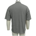 thumbnail image 5 of VBTAPA Mens Waffle Knit Polos Shirt Short Sleeve Collared T-shirt Big and Tall Casual Stylish Tops Gray XXXL, 5 of 8