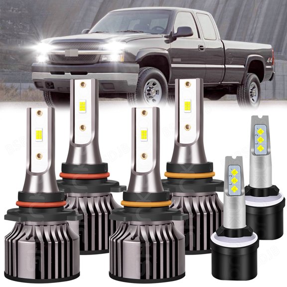 For Chevy Corvette 1997-2004 Combo 6x LED Headlight High Low Beam Fog Light Bulbs