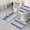 Blue And White-1, variant on Brown Boho Abstract and Plant Pattern Bathroom Rugs Sets 3 Piece,Toilet Cover Set,Absorbent Non Slip Bathroom Mats Sets with U-Shaped Contour Rug Toilet Rug Set