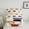 thumbnail image 4 of Queen and King Bedding Sets Queen Crown Duvet Insert,Beige Duvet Set Luxury Gorgeous Princess Bedding Comforters & Sets Cartoon Colorful Bedroom Decor,Soft 3 Piece, 4 of 5