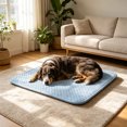 thumbnail image 4 of Leodye 1PCS Anti-slip Pet Cool Sleeping Pad Reusable Washable Cooling Bed for Puppies Kittens Indoor Sofa Crate Hot Weather Cooling Cushion -39.37x27.56in, 4 of 6