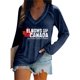 thumbnail image 1 of MHFRRA Camiseta de Manga Larga con Cuello En V y Estampado de La Bandera de Canadá para Mujer Marina de Guerra, 1 of 3