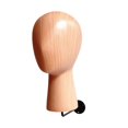thumbnail image 2 of Cabeza de maniquí, modelo de sombrero, soporte de exhibición, multiusos, resistente, duradero, auriculares Grano de madera oscura, 2 of 7