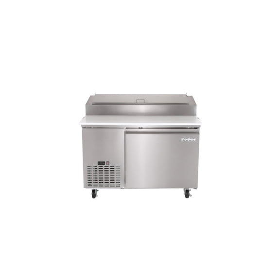 Norpole 13.8 cu. ft. Single Door Commercial Pizza Prep Freezerless Refrigerator in Stainless Steel in Stainless Steel