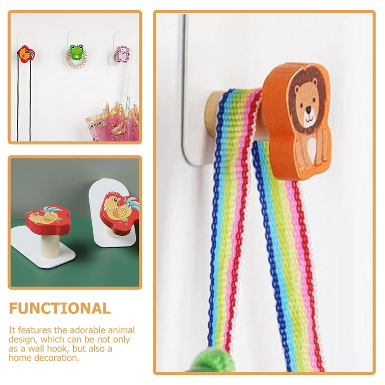 5 Pcs Wooden Cartoon Hook Picture Hangers Kids Wall Hooks Kids Room Decor Cute Wall Hooks Wooden Wall Hooks Child Walmart