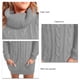 thumbnail image 5 of Vestido casual de punto con cuello alto, manga larga y bolsillo, vestido tipo suéter suelto para mujer, 5 of 6