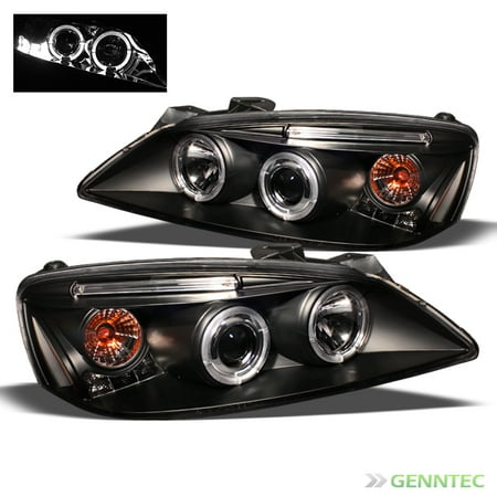 2005 2009 Pontiac G6 Twin Halo Led Projector Headlights Black Head 2005 2009 Pontiac G6 Twin Halo Led Projector Headlights Black Head Lights Pair Left Right 2006 2007 2008