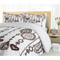 thumbnail image 5 of Ambesonne Dreamcatcher Duvet Cover Set, Occult , 2-Calking, Seal Brown White, 5 of 6