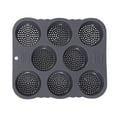 thumbnail image 1 of Hamburger Bun Pan Non Stick Silicone Baking 8 Cavity Perforated Bread Loaf Tray For Homemade Buns Dough, 1 of 9