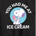 thumbnail image 3 of Peanuts - You Had Me At Ice Cream - Youth Crewneck Sweatshirt, 3 of 6