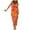 Orange, variant on Summer Dress Women'S Sleeveless High Waist Printed Ribbed Drawstring Ruched High Slit Dresses Orange