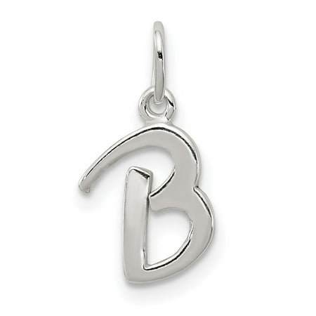 Diamond2Deal 925 Sterling Silver Letter B Initial Charm Pendant for Women