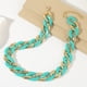 thumbnail image 4 of Collares de cadena de eslabones de resina de colores, Collar de clip Punk para mujeres y niñas, joyería, joyería de moda, 4 of 5