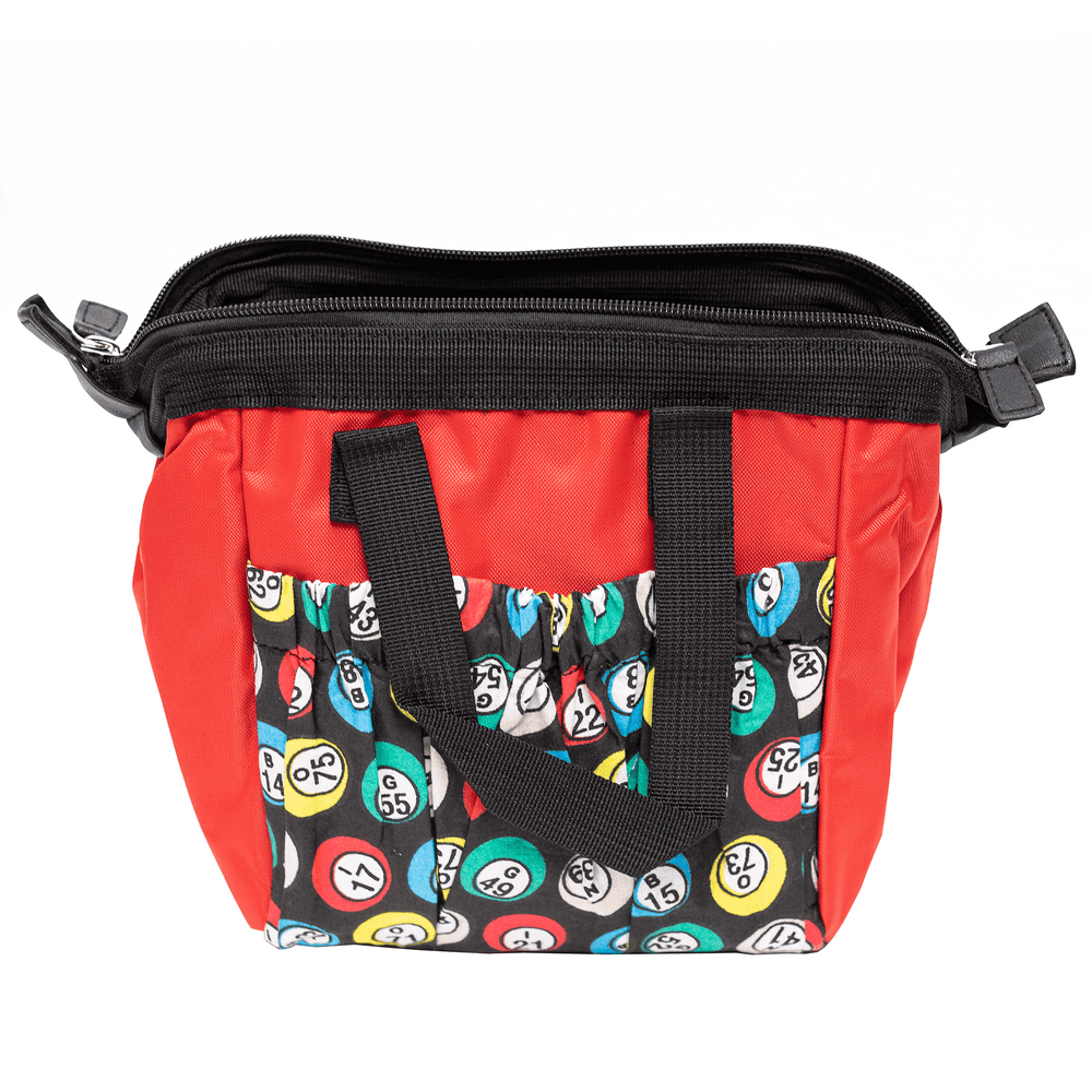 Bingo Bag with Zipper Red 6 Pockets Bingo Accessories Walmart